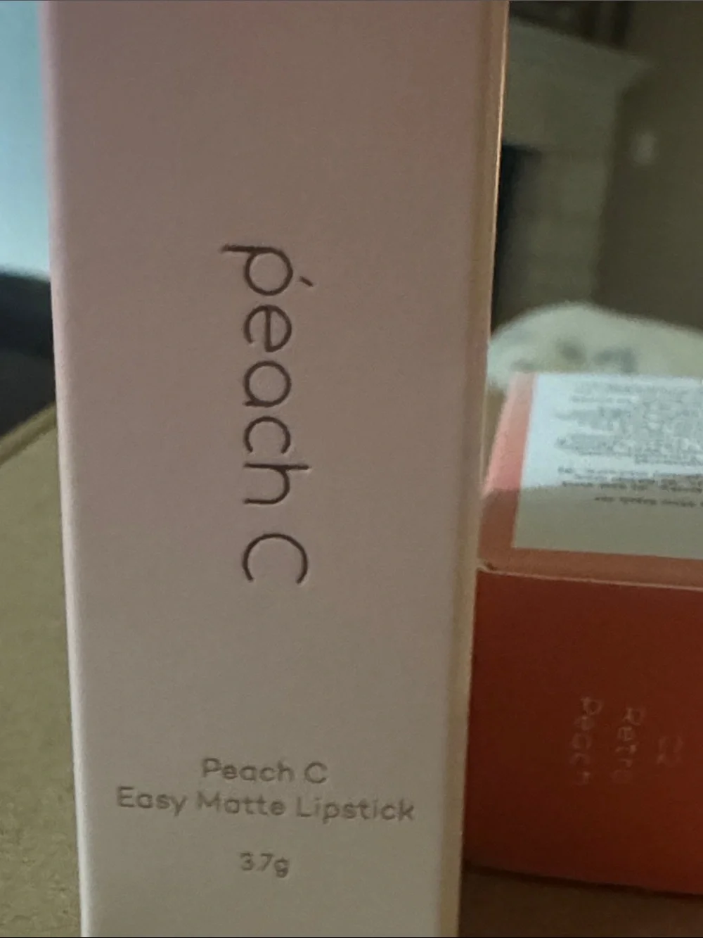 Set of 4 Peach C Korean Lipstick in Boxes-Coral-Red Shades w/magnet closure